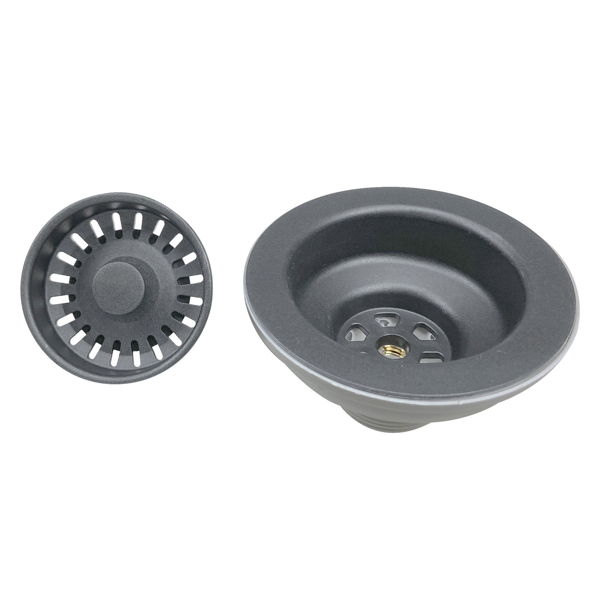 Basket Strainer Kitchen Drain For Granite Composite Sinks - Titanium