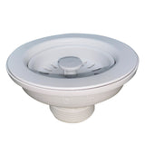 Basket Strainer Kitchen Drain For Granite Composite Sinks - White