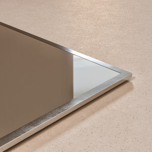 Eviva Sax 48" x 30" Rectangular Chrome Metal Framed Mirror