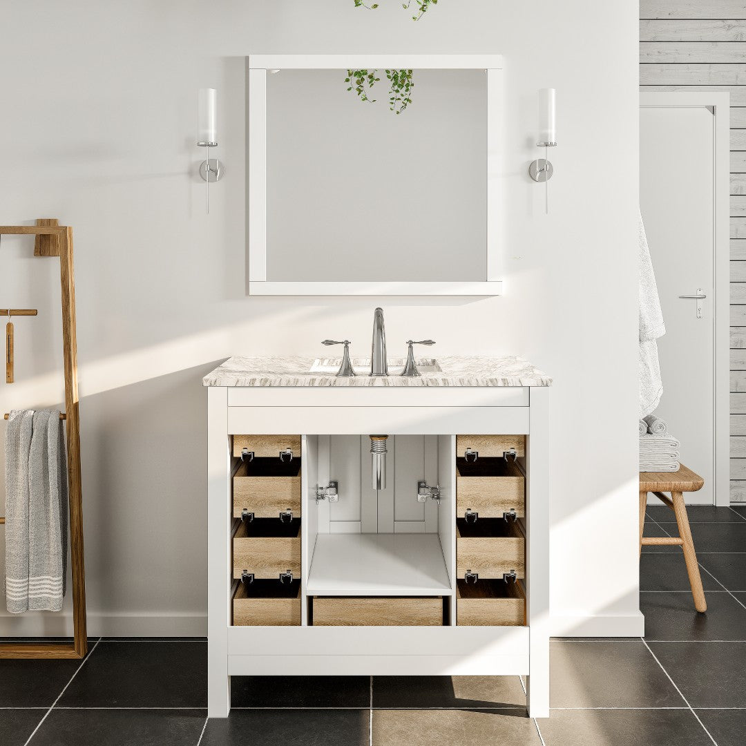 Eviva Hampton 36 White Bathroom Vanity
