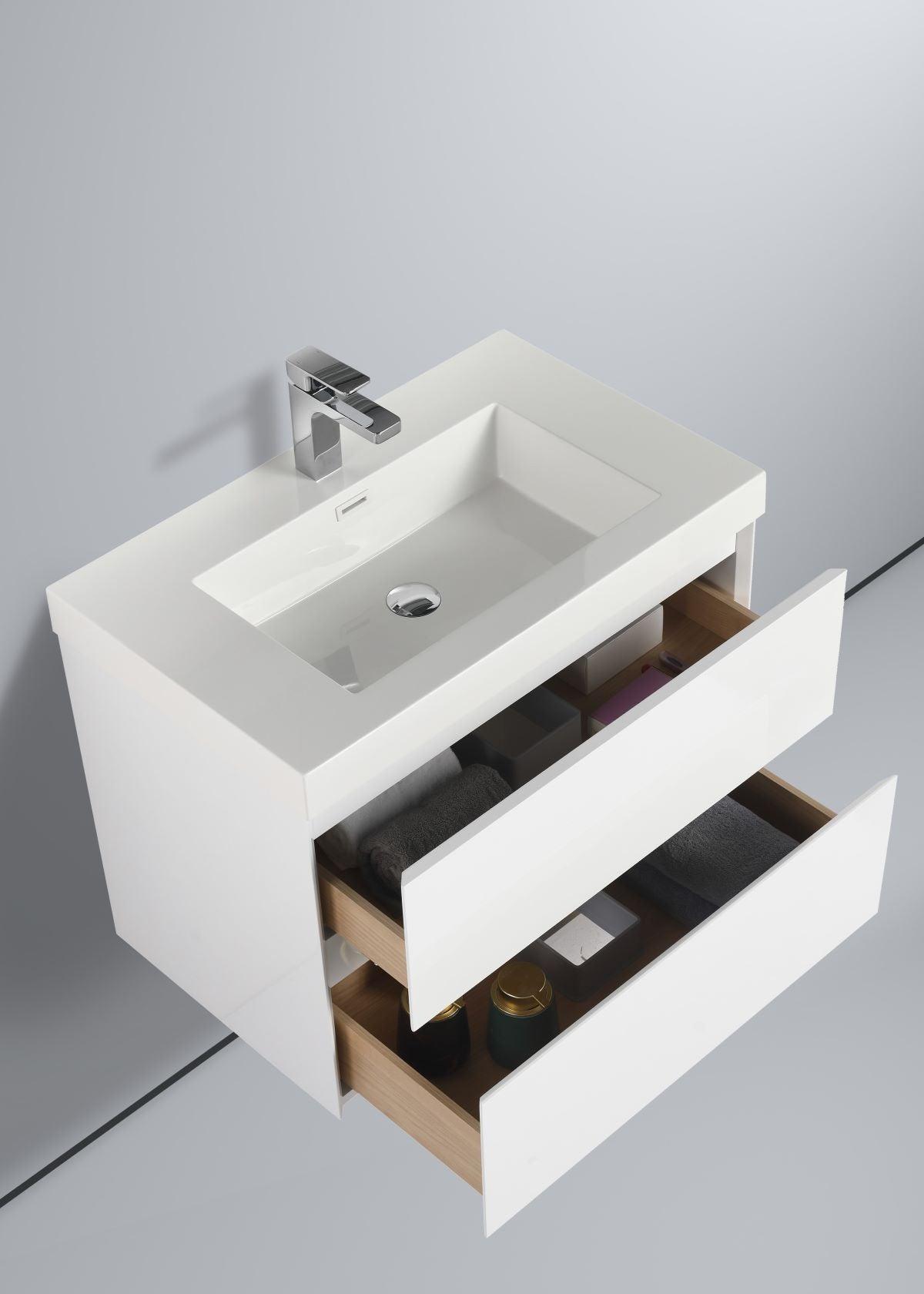 Blossom Assisi 30" Vanity - Eco-Friendly Modern Minimalist Design with Soft-Closing Drawers