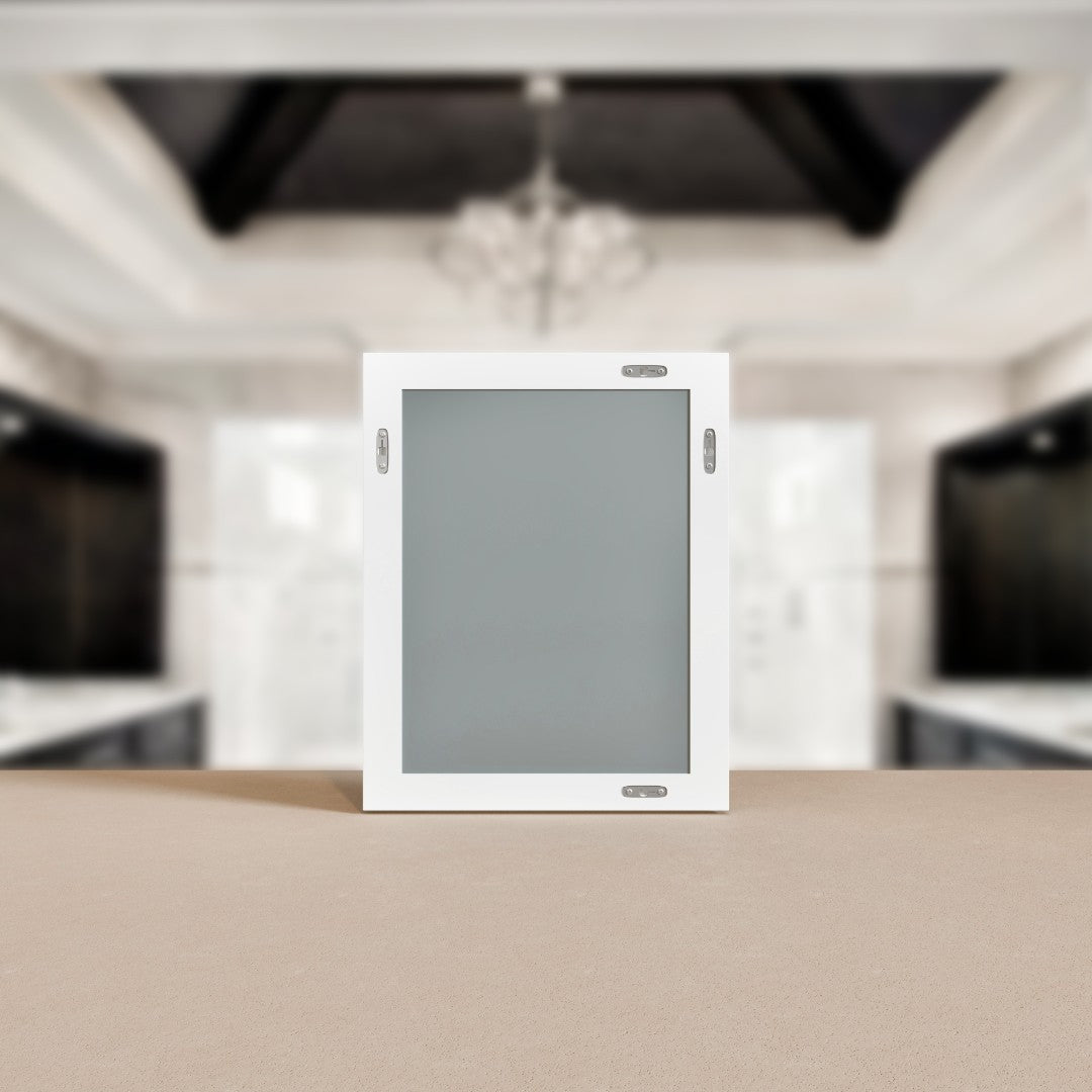 Eviva Aberdeen 24" x 30" Rectangular White Wooden Framed Mirror