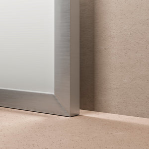 Eviva Vista 60" x 30" Rectangular Brushed Nickel Metal Framed Mirror