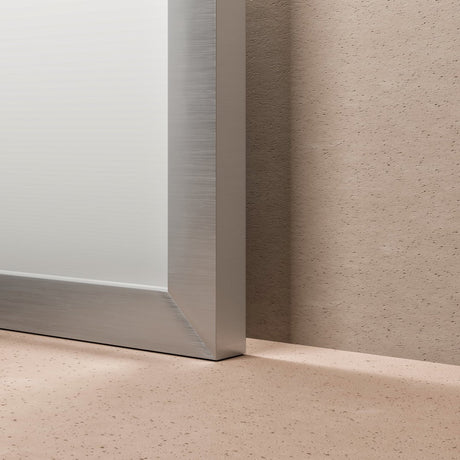 Eviva Vista 36" x 30" Rectangular Brushed Nickel Metal Framed Mirror