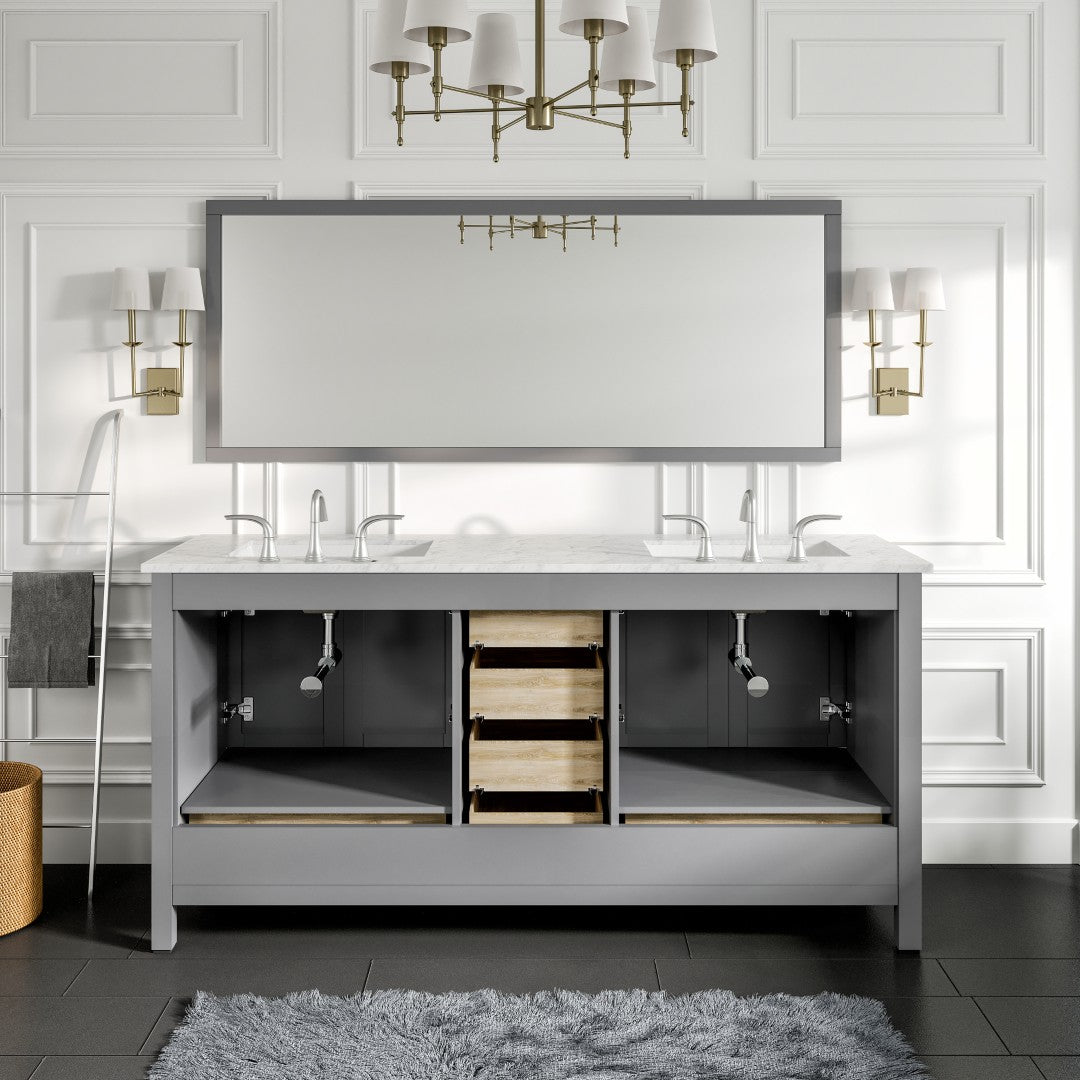 Eviva Aberdeen 72 Gray Bathroom Vanity
