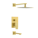 Concorde Single-Handle 1-Spray Tub and Shower Faucet in Brushed Gold (Valve Included)