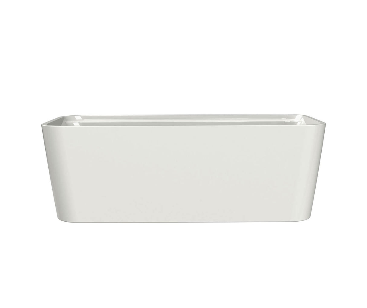 MAAX 106386-000-001-000 Oberto 6731 Acrylic Freestanding Center Drain Bathtub in White with White Skirt