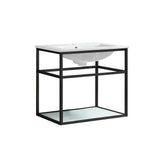 Pierre 24 Single, Metal Frame, Open Shelf, Bathroom Vanity