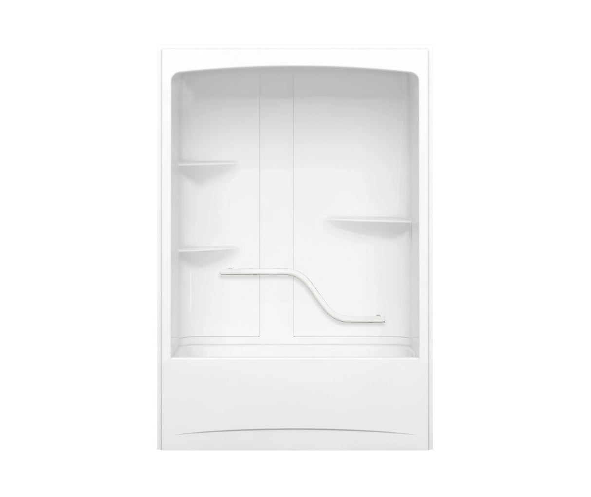 MAAX 105916-L-000-001 Camelia TSR-6032 Acrylic Alcove Left-Hand Drain One-Piece Tub Shower in White