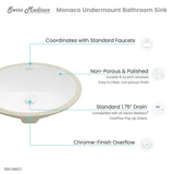 Monaco 18 Oval Under-Mount Bathroom Sink