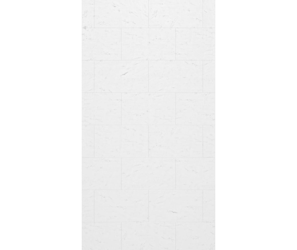 Swanstone TSMK-9650-1 50 x 96 Swanstone Traditional Subway Tile Glue up Bathtub and Shower Single Wall Panel in Carrara TSMK9650.221