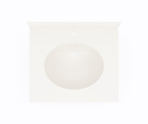 Swanstone VT1B1931 Ellipse 19 x 31 Single Bowl Vanity Top in Bisque VT01931.018