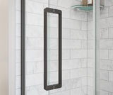 MAAX 135323-900-173-000 Uptown 44-47 x 76 in. 8 mm Sliding Shower Door for Alcove Installation with Clear glass in Dark Bronze