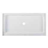 Voltaire 60 x 32 Acrylic White, Single-Threshold, Center Drain, Shower Base