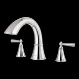 Saxton 2-Handle Complete Roman Tub Trim in Polished Chrome