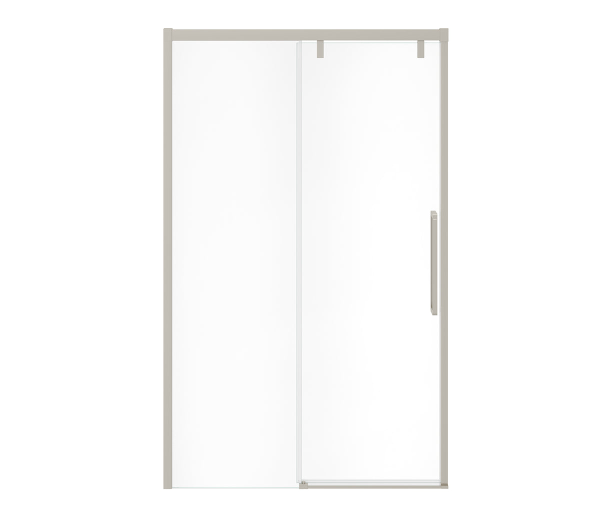 MAAX 135323-900-305-000 Uptown 44-47 x 76 in. 8 mm Sliding Shower Door for Alcove Installation with Clear glass in Brushed Nickel
