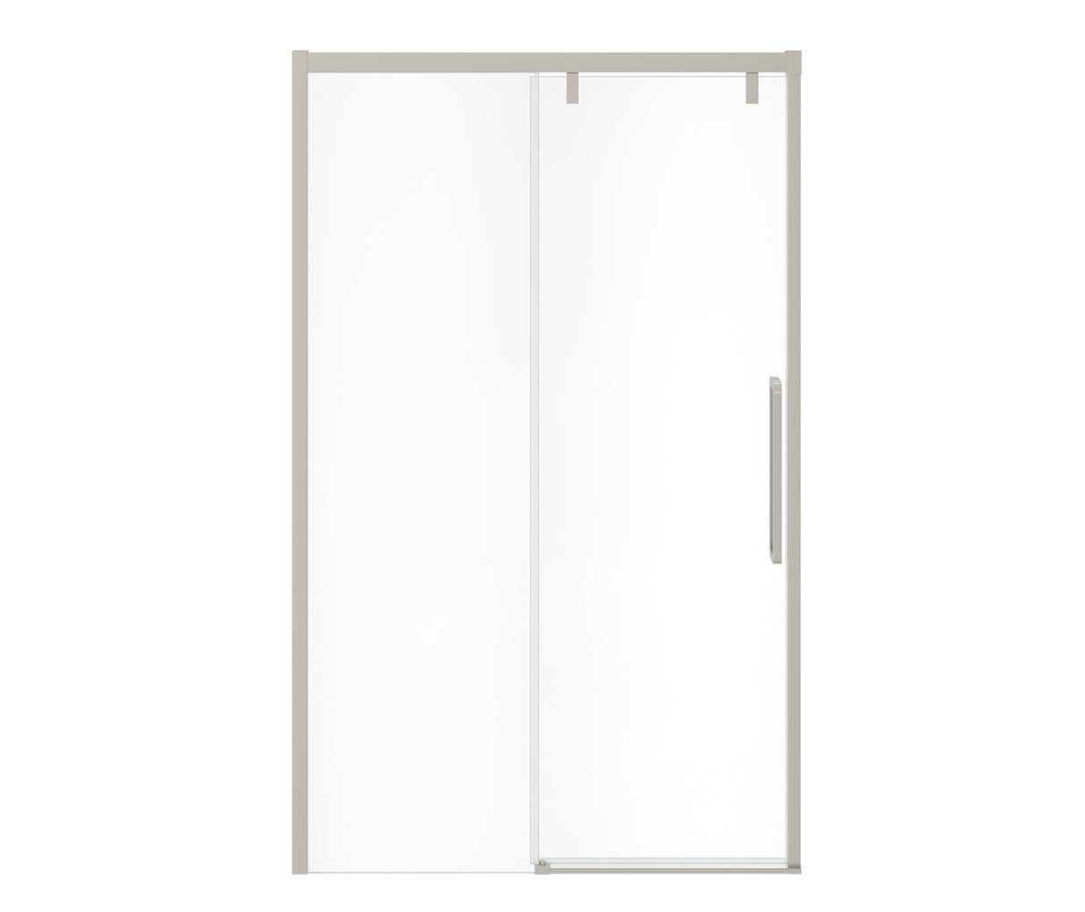 MAAX 135323-900-305-000 Uptown 44-47 x 76 in. 8 mm Sliding Shower Door for Alcove Installation with Clear glass in Brushed Nickel