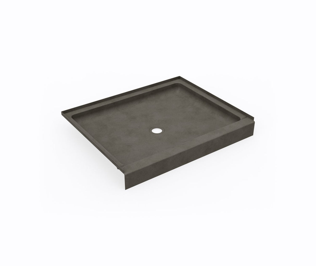 Swanstone SS-3442 34 x 42 Swanstone Alcove Shower Pan with Center Drain Charcoal Gray SF03442MD.209