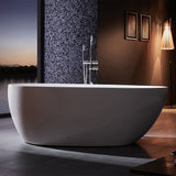 DAX Acrylic Oval Freestanding Bathtub, 67", White BT-8317