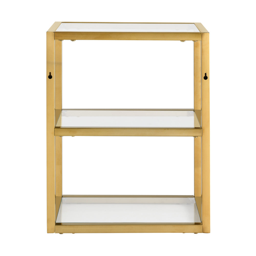 Pierre 16"x20"x10" Wall-Mounted Linen Cabinet in Brushed Gold