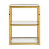 Pierre 16"x20"x10" Wall-Mounted Linen Cabinet in Brushed Gold