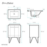 Annecy 24" Bathroom Vanity in Cinder Purple