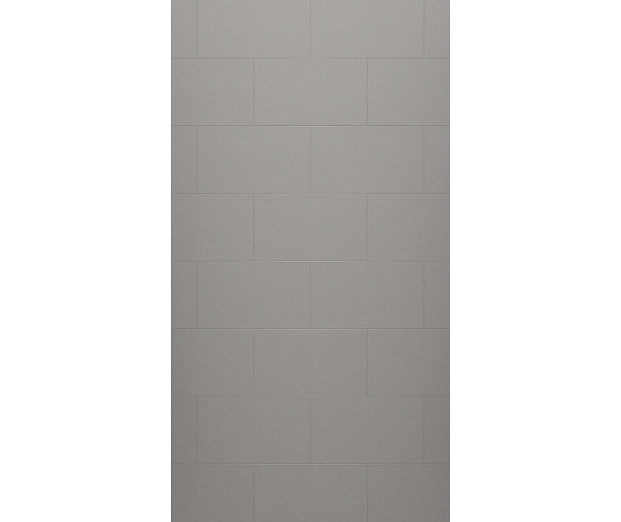 Swanstone TSMK-8438-1 38 x 84 Swanstone Traditional Subway Tile Glue up Bathtub and Shower Single Wall Panel in Ash Gray TSMK8438.203