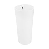 Monaco Circular Basin Pedestal Sink in Matte White