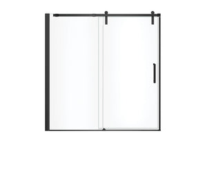 MAAX 137682-900-340-000 Outback 55 ¼ - 58 1/2 x 57 in. 8mm Sliding Tub Door for Alcove Installation with Clear glass in Matte Black