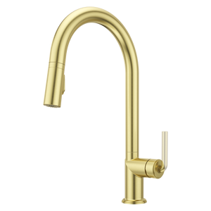 Tenet 1-Handle Pull-Down Kitchen Faucet in Brushed Gold