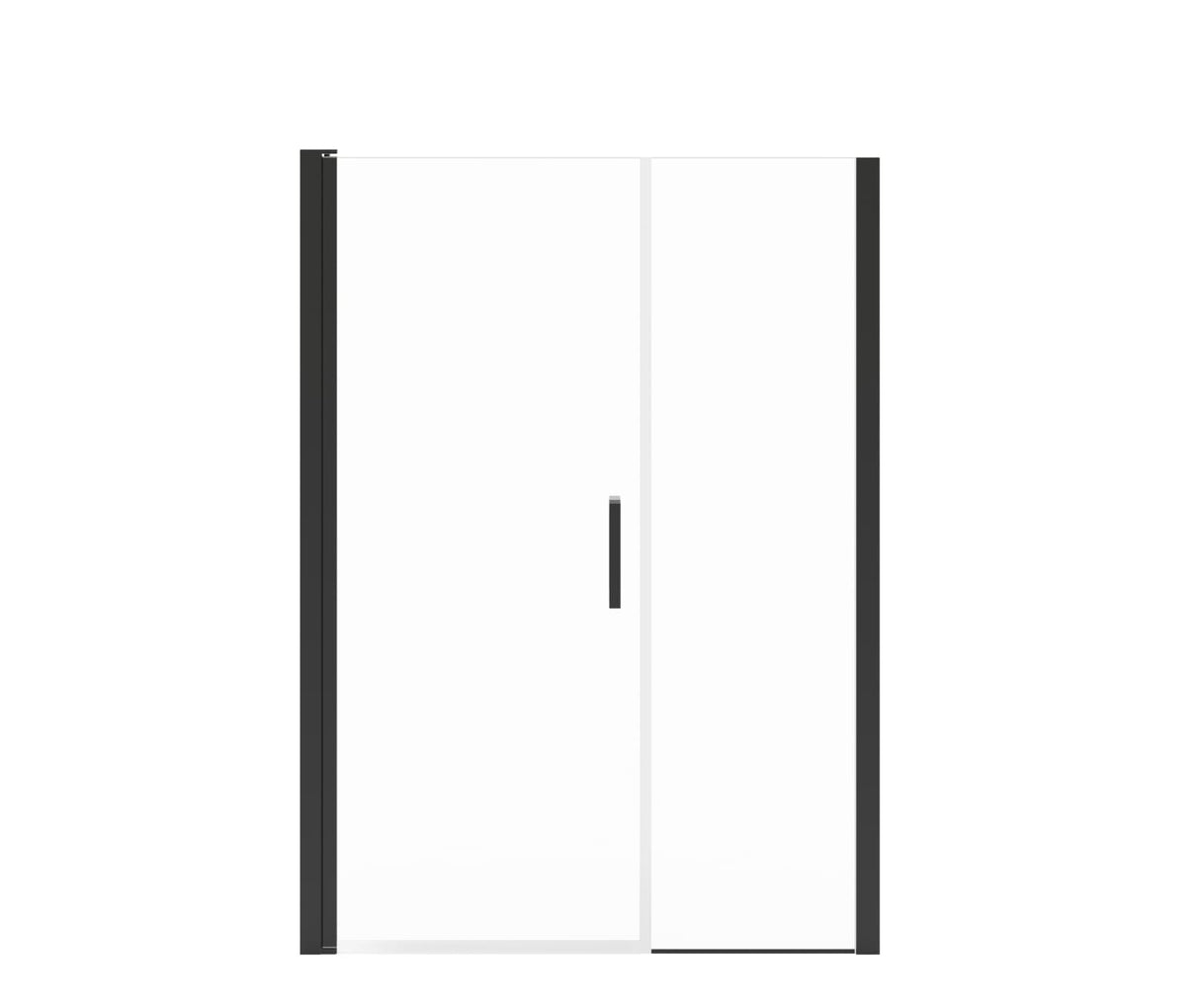 MAAX 138274-900-340-101 Manhattan 51-53 x 68 in. 6 mm Pivot Shower Door for Alcove Installation with Clear glass & Square Handle in Matte Black