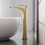 Sublime Single Hole, Single-Handle, High Arc Bathroom Faucet in Brushed Gold