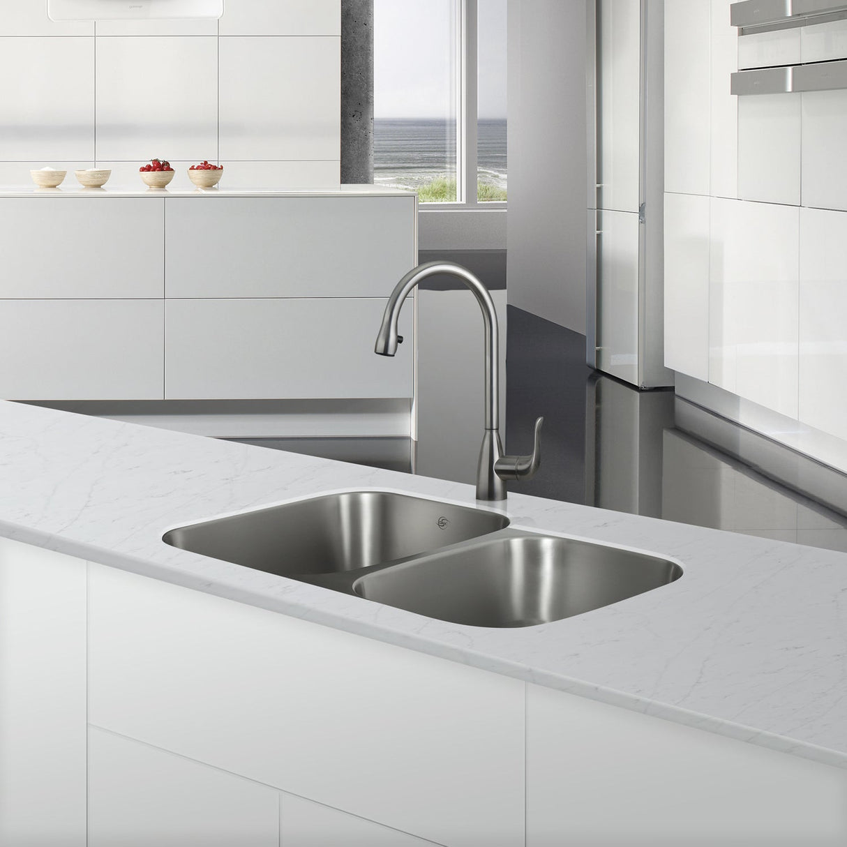 DAX 60/40 Double Bowl Undermount Kitchen Sink DAX-3120L