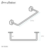 Brusque 21" Towel Bar in Brushed Gold