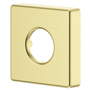 Modern Square Shower Arm Flange in Brushed Gold