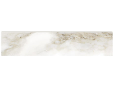 Anatolia Tile 3X6 Bullnose Classic Calacatta Glossy Porcelain Trim 57-506  - premium natural stone mosaic tile from Anatolia Tile, available at PoshHaus showroom in Keene, NH