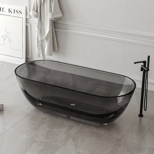 New England Home Goods Daytona 69" Freestanding Tub in Sepia - Stone Resin Solid Surface