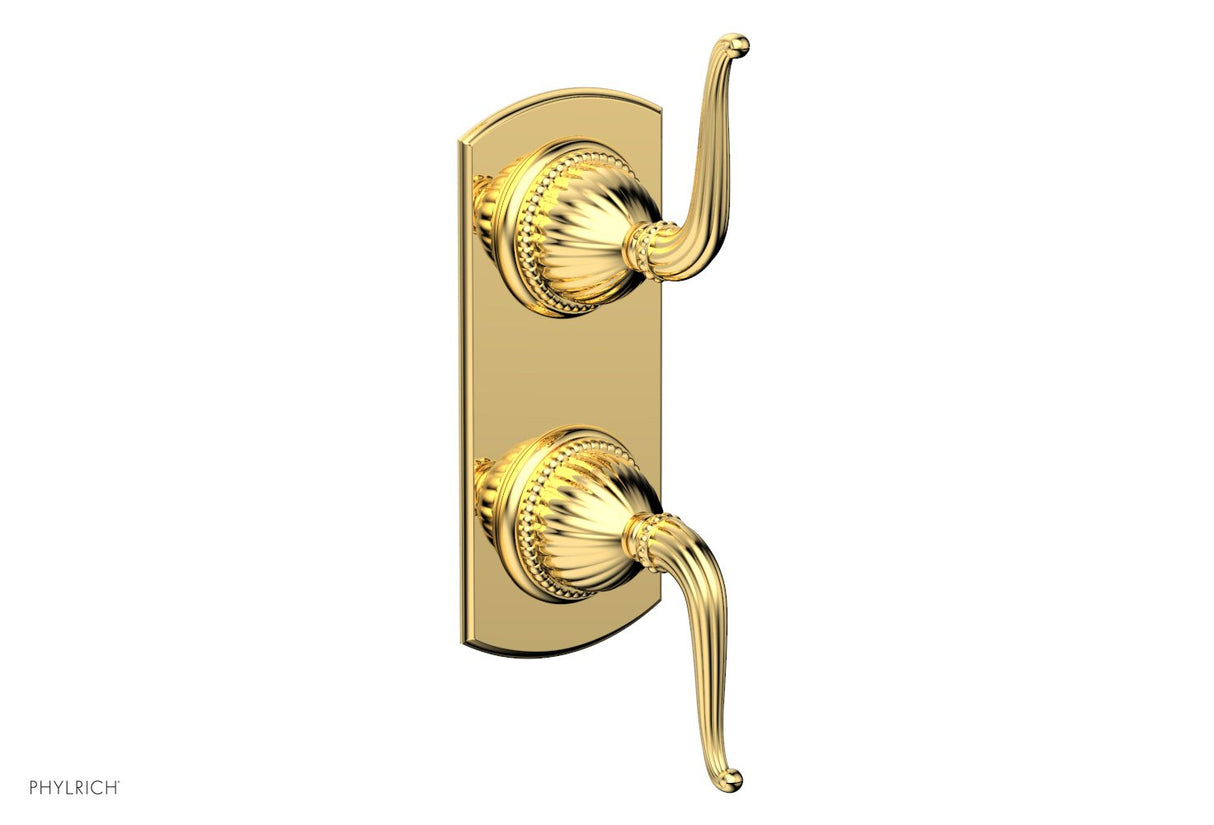 Phylrich 4-376-025 Georgian & Barcelona Volume Control/Diverter Trim - Lever Handle 4-376 - Polished Gold