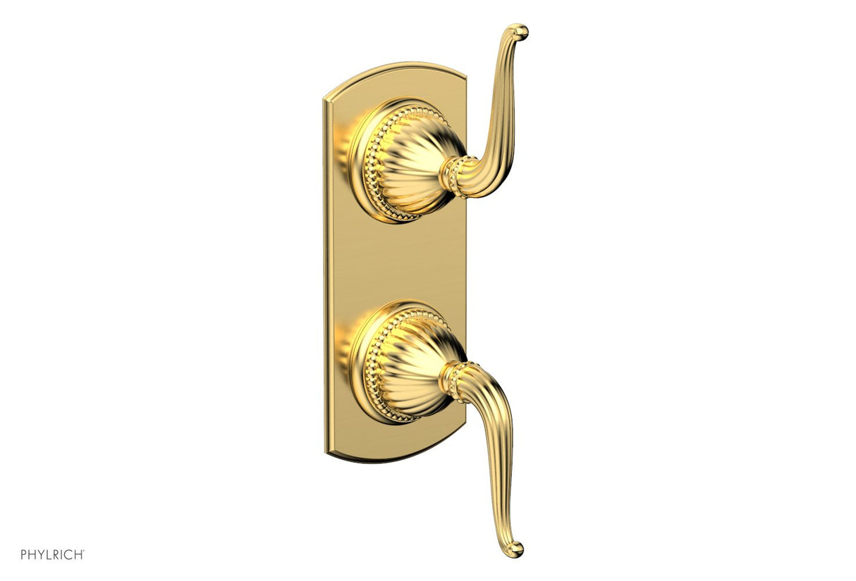 Phylrich 4-376-024 Georgian & Barcelona Volume Control/Diverter Trim - Lever Handle 4-376 - Satin Gold