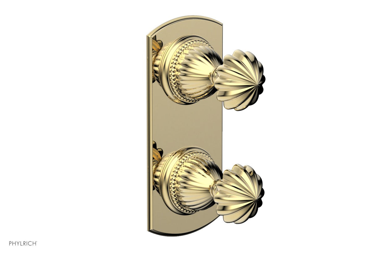 Phylrich 4-382-03U Georgian & Barcelona Volume Control/Diverter Trim - Round Handle 4-382 - Polished Brass Uncoated