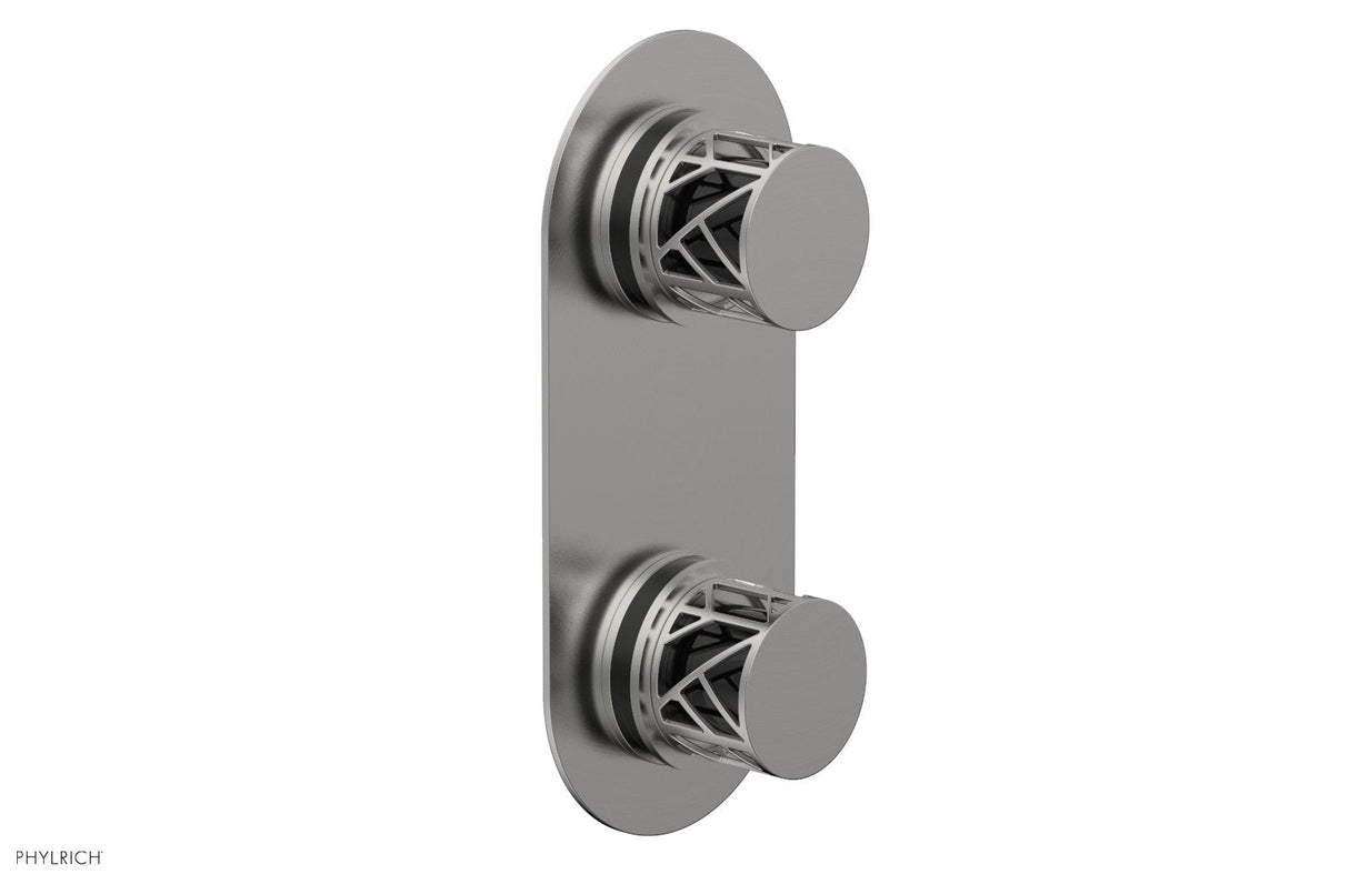 Phylrich 4-589-26DX041 JOLIE- Thermostatic Valve with Volume Control or Diverter with "Black" Accents 4-589 - Satin Chrome