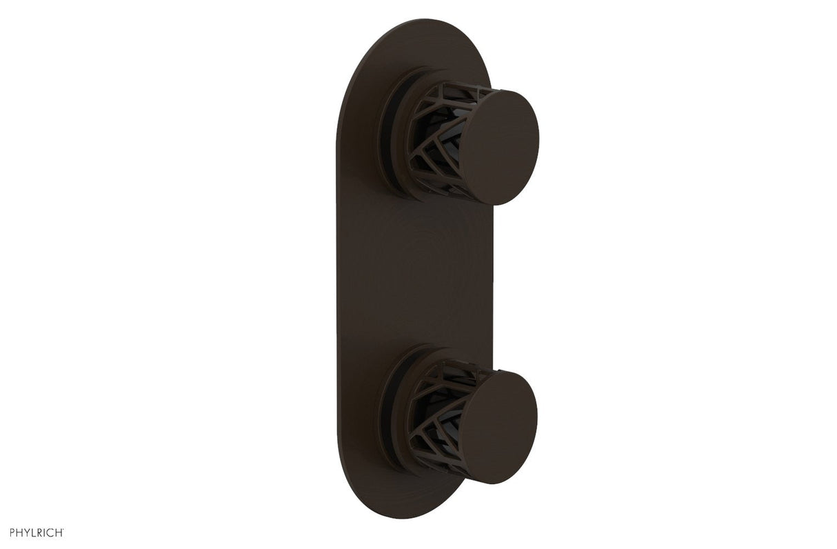 Phylrich 4-589-11BX041 JOLIE- Thermostatic Valve with Volume Control or Diverter with "Black" Accents 4-589 - Antique Bronze