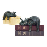 Elk 4-8527172 Sprawling Elephant Bookend - Set of 2