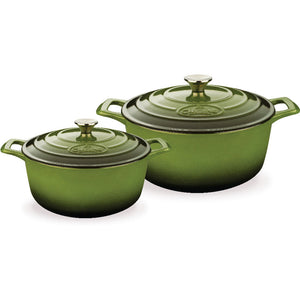 La Cuisine LC 2350MB 4 Pc Set Including 2.2 QT and 3.7 QT Round Casseroles w/Lids Matte Black