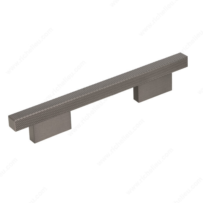 Richelieu 876632092 Modern Metal Pull - 8766, Brushed Black Nickel, Multiple Center-to-Center Options, 10 1/8 to 12 5/8 in, 14 5/8 in