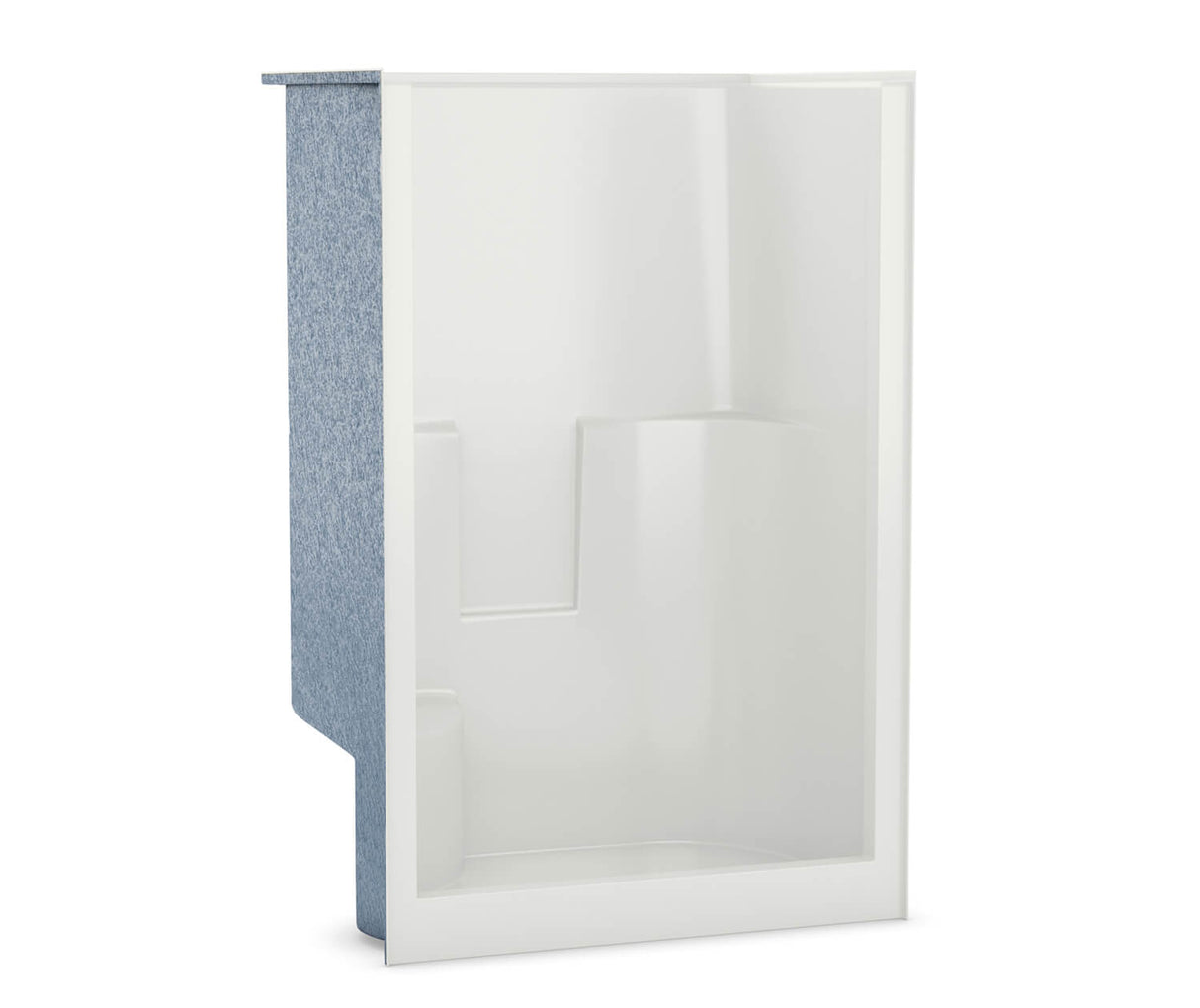 MAAX 140087-000-002-002 SS3648 R/L AcrylX Alcove Center Drain One-Piece Shower in White