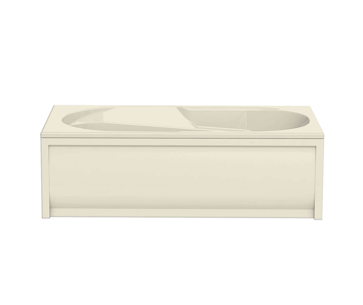 MAAX 102945-094-004 Baccarat 72 x 36 Acrylic Alcove End Drain Combined Hydromax & Aerofeel Bathtub in Bone