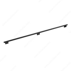 Richelieu 876612890 Modern Metal Pull - 8766, Black, Multiple Center-to-Center Options, 2 17/32 to 5 1/32 in, 7 in
