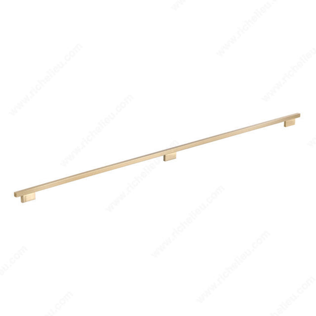 Richelieu 8766128157 Modern Metal Pull - 8766, Polished Gold, Multiple Center-to-Center Options, 2 17/32 to 5 1/32 in, 7 in