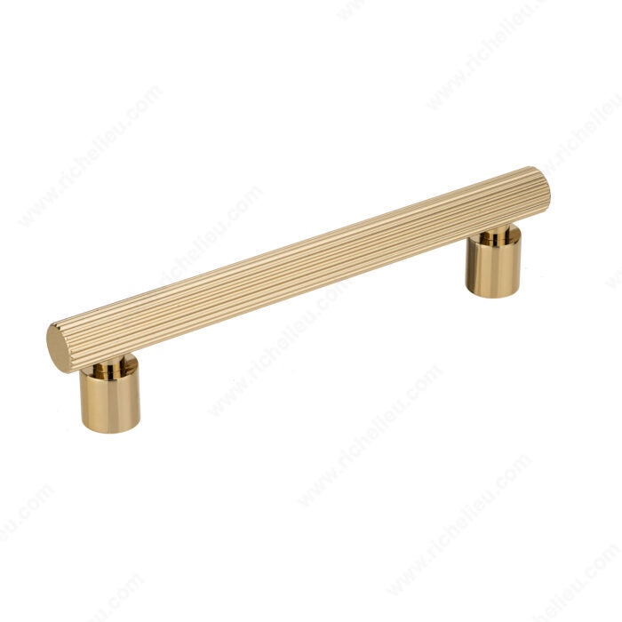 Richelieu 9730128157 Modern Metal Pull - 9730, Polished Gold, 5 1/32 in, 6 7/32 in